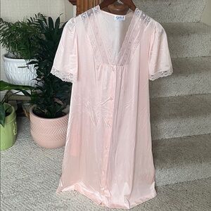 Gilead Vintage Pink Lace Trim Nightgown